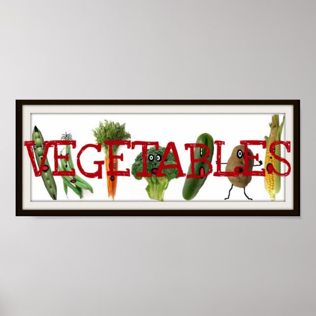 Vegetais são Poster de desenho Excelente (Frente)