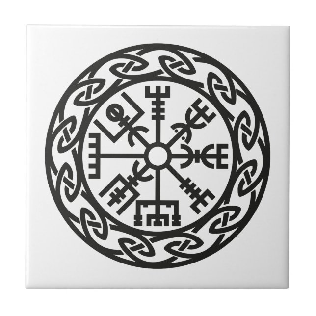 Vegvísir, Islândia, Traveler's Charm, Proteção (Frente)