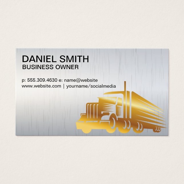 Veículo Semi Dourado | Motorista de caminhão (Frente)