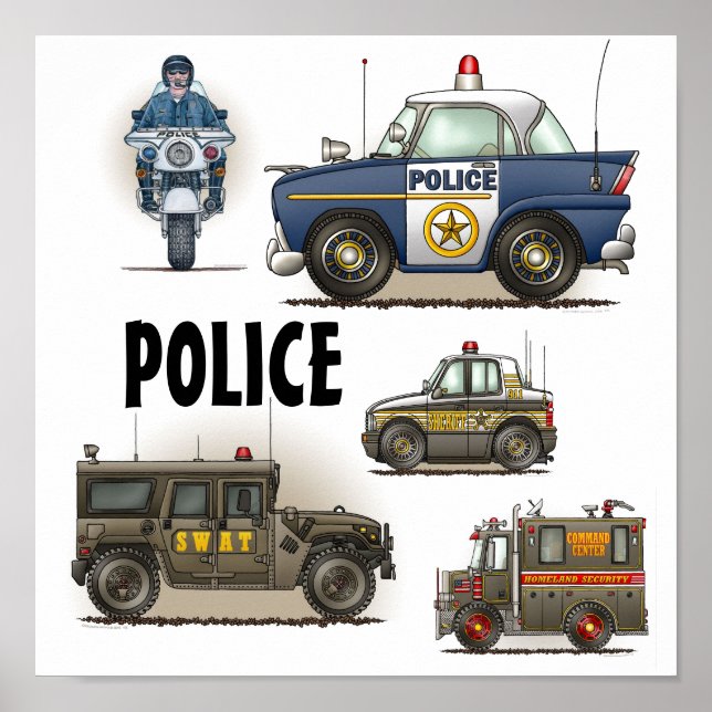 Veículos de Polícia da Polícia Poster 2 (Frente)