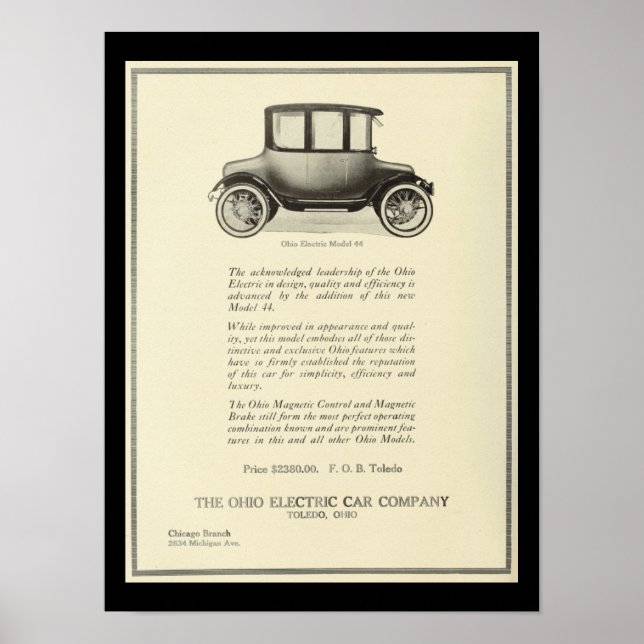 Veículos Elétricos Automóveis Impressão (Frente)