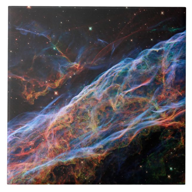 Veil Nebula Supernova Mantém Telescópio Hubble (Frente)