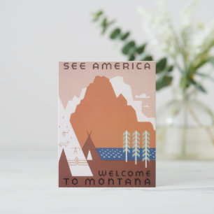 Veja a América Bem-vindo a Montana, Viagens Antiga