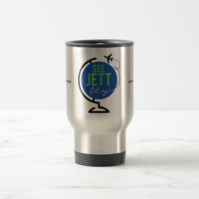 Veja a mosca de Jett - caneca de viagem (Centro)