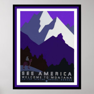 Veja América - Montana - poster Series45 de WPA