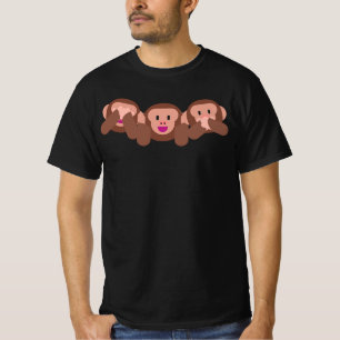 Veja Ouvir e falar sem macaco-Mau Emojis 🐵 Camisa