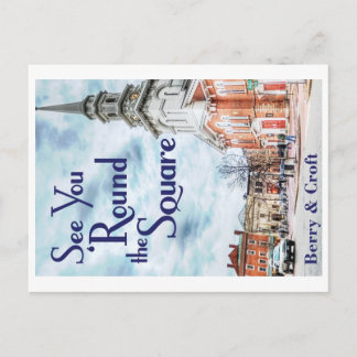 Veja você ao redor do cartão postal quadrado