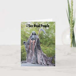 Vejo Pessoas Mortos - Cartão de Halloween Humoráve