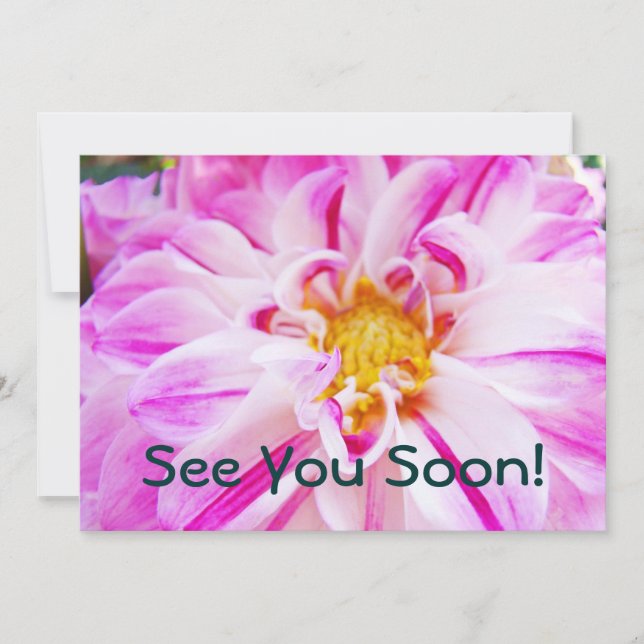 Vejo você em breve! Convites de Eventos com Dahlia (Frente)