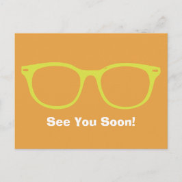Vejo Você Logo Eyeglass Cartão Postal Limão & Lara