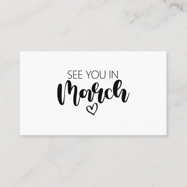 Vejo Você No Anúncio De Gravidez De Março (Frente)