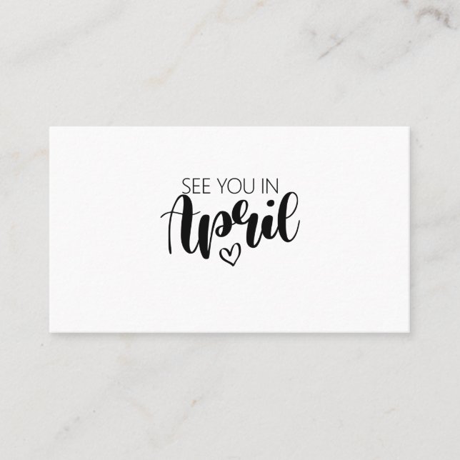 Vejo Você No Anúncio De Gravidez Em Abril (Frente)