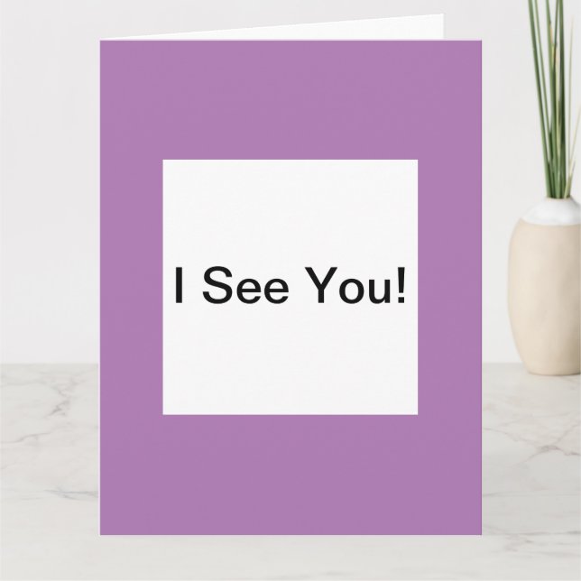 Vejo Você Vazio Cartão De Saudação (Frente)