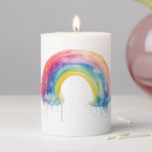 Vela Arco-Íris Aquarela