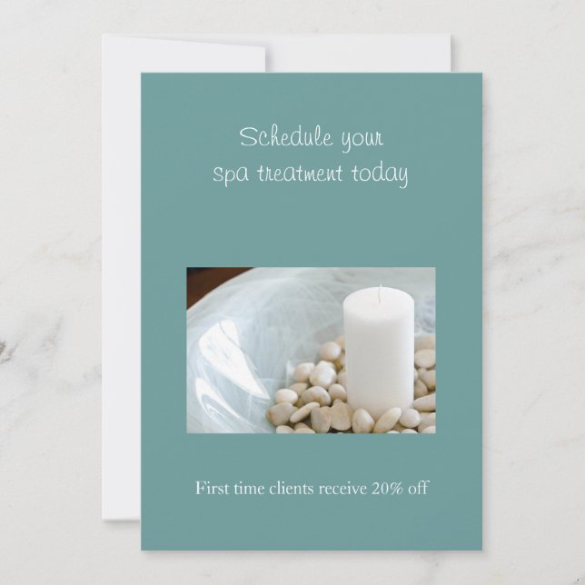 Vela com convites River Rocks (Frente)