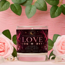 Vela de Manifestação de Amor Decoração Romântica E