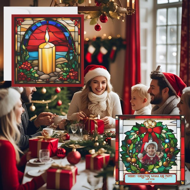 Vela de Natal Dourada Vidro Pintado Falso (Criador carregado)