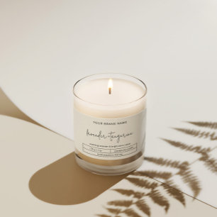 Vela de Soja Perfumada Minimalista Etiqueta Preta