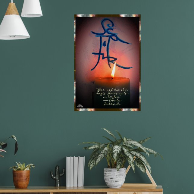 Vela e Sigil com uma citação de Linandara Poster (Sala de Estar 1)