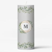 Vela Floral Personalizada com Anéis de Ouro