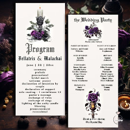 Vela Gótica Elegante Rosa Roxo Ametista Profundo