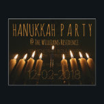 Vela Menorah do Convite de festas Hanukkah Persona<br><div class="desc">Partido Personalizado do Convite de festas Hanukkah Salve a Data,  Tipografia Velas da Lâmpada Menorah Velas da Lâmpada da Lâmpada à Noite,  Informações gerais sobre Fotografia Noturna,  você pode alterar o texto</div>