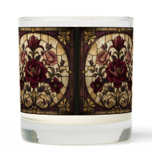 Vela Perfumada de Peônia com design de Rosa em Pot