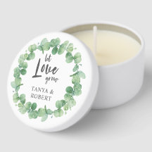 Vela Personalizada de Casamento Deixe o Amor Cresc