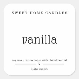 Vela Personalizada Etiqueta Quadrada