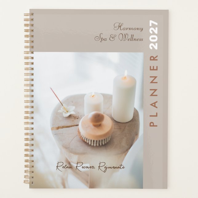 Vela, Pincel, Spa e Planejador de Bem-Estar (Frente)