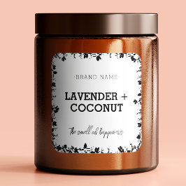 Vela | Sabão | Etiqueta Quadrada do Rótulo do Mel