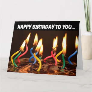 VELAS BOLO ANIVERSÁRIO CARTÕES GRANDES CARTÃO