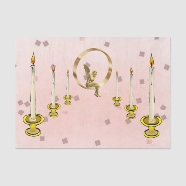 Velas de anjo de papel tecidular (Frente )