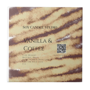 Velas de café de baunilha adicionar barramento QR