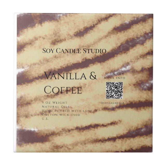 Velas de café de baunilha adicionar barramento QR (Frente)