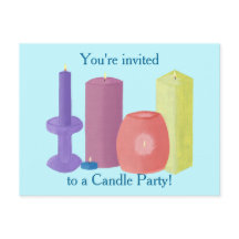 Velas de Convites de festas de Velas em Cartões Po