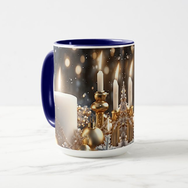 Velas de Feriado Caneca de Feriado (Frente Esquerda)