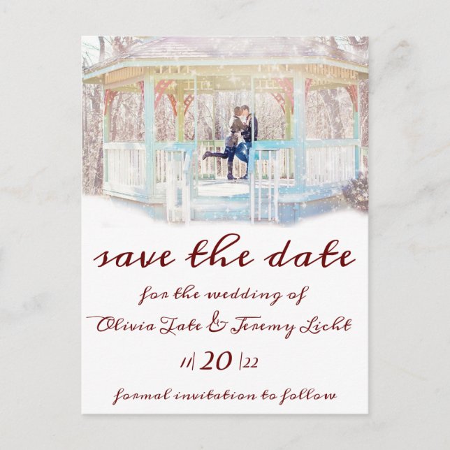 Velas de inverno e neve salvam o cartão postal de  (Frente)