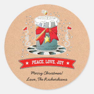 Velas de Natal divertidas com adesivos de Feriado