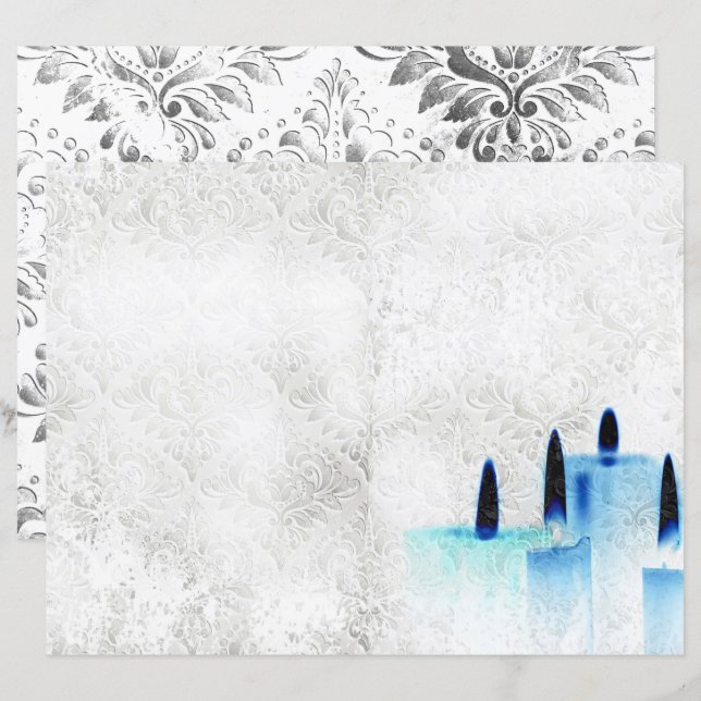 Velas em papel de raspagem de padrão de colheita (Frente/Verso)