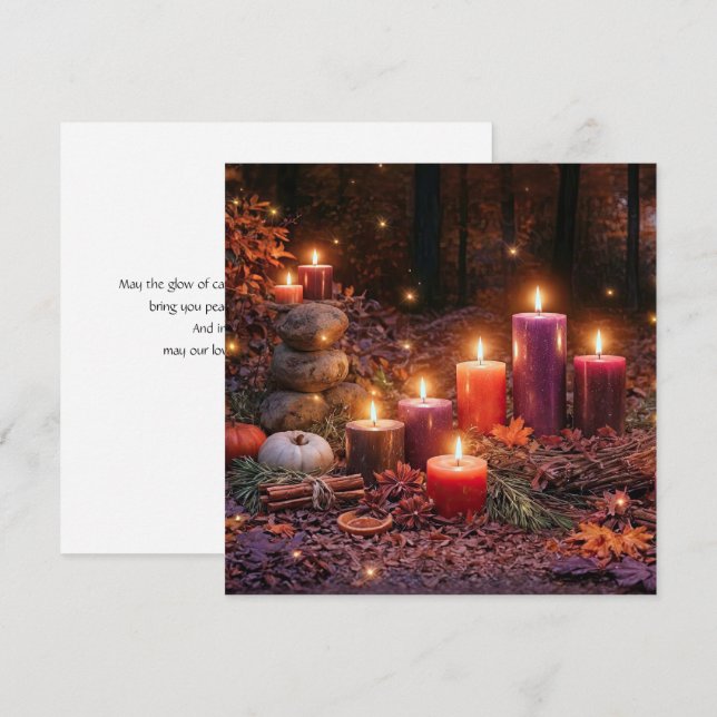 Velas Lindas de Samhain ao Ar Livre (Frente/Verso)