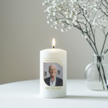 Velas memoriais personalizadas de fotoframe para e