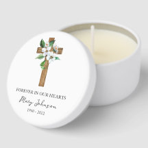 Velas Miniatura para Funeral Jasmine Cross
