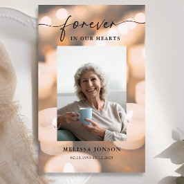 Velas para sempre em nosso Cartão de Oração Memori