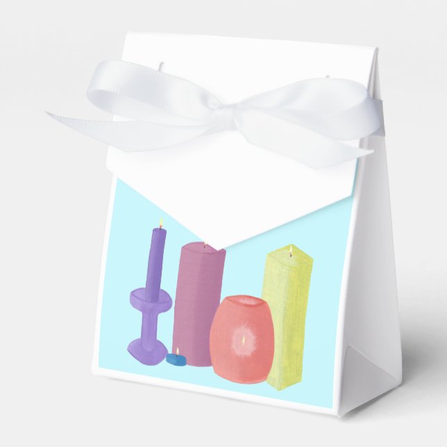 Velas Presas De Velas Favorecem Caixa De Presente (Frente)