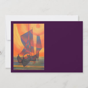 Velas Vermelhas no Sunset Cubist Lixo Abstrato