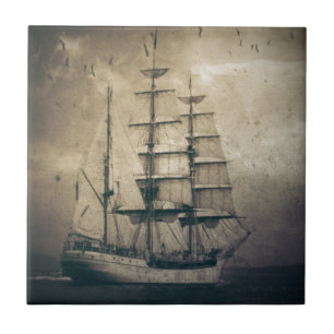 Veleiro náutico da navigação do vintage do mar