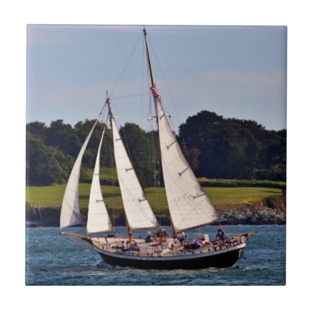 Velejando em Newport, Rhode Island, EUA (Frente)