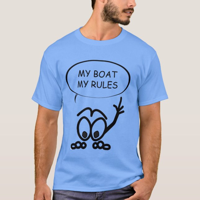 Velejar Engraçado Meu Barco Minha Camisa De Regras (Frente)