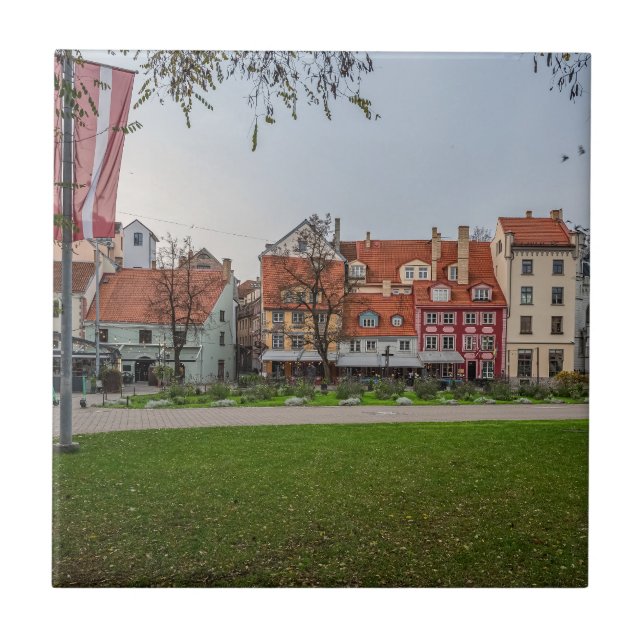 Velha cidade de Riga no outono (Frente)